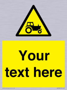 Custom warning farm machinery